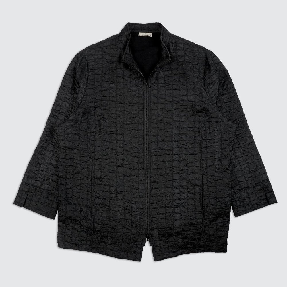 Doris Streich Textured Crinkle Zip Jacket